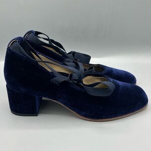 Matt Bernson blue suede pumps, size 8